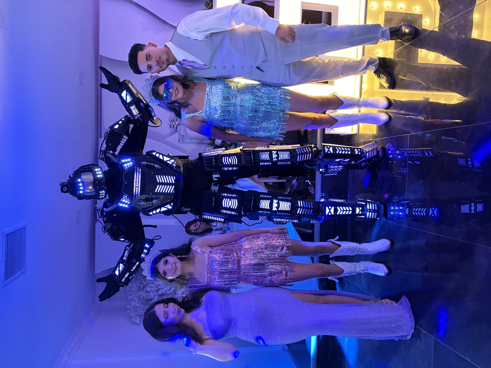 Robot in LED costume, photo 6